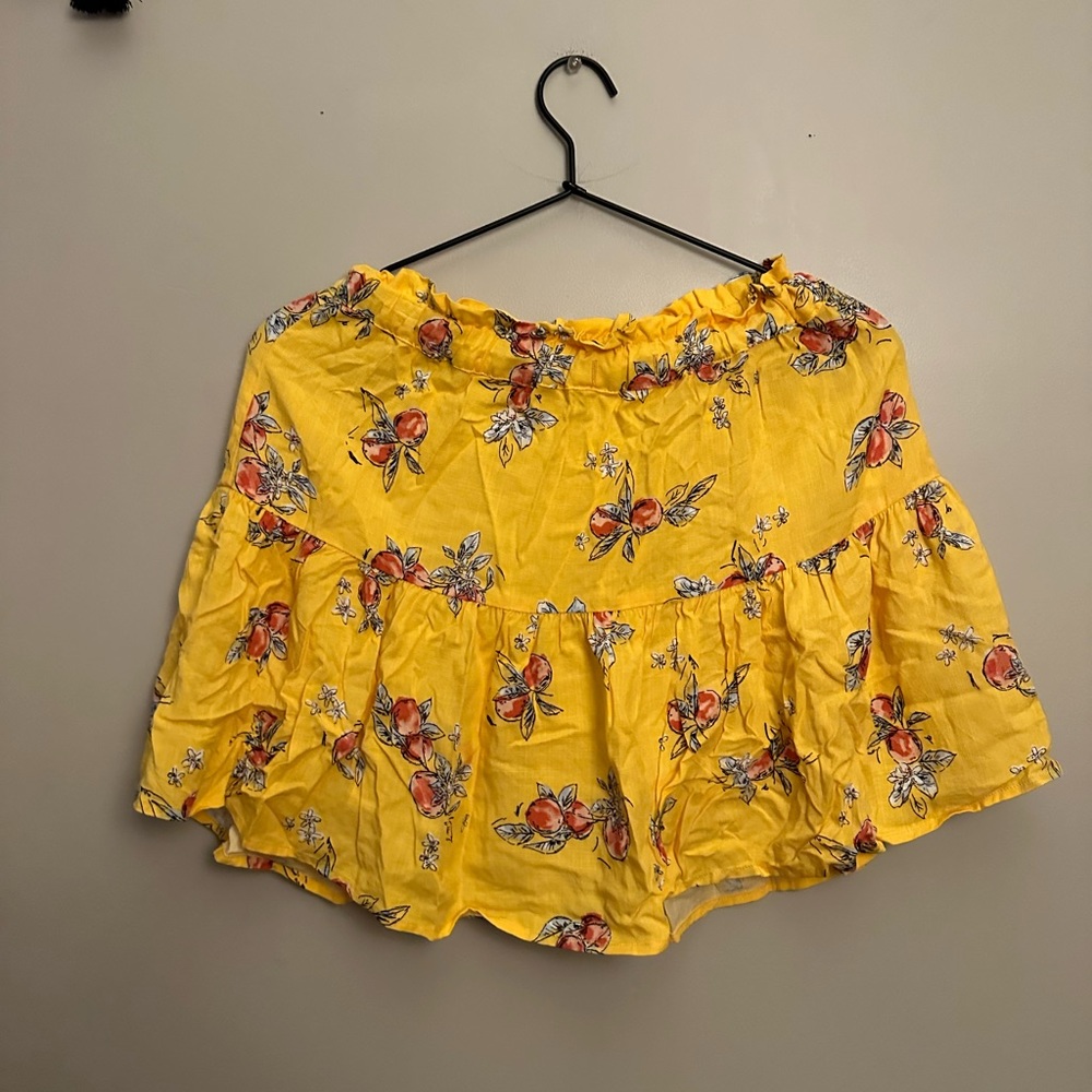 Copper Key Floral Skirt With Tie